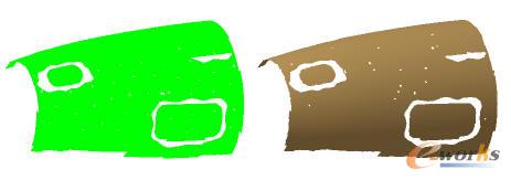 蒙皮通過的點云與網格