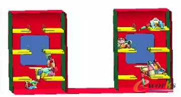 圖20 工況6 1000ms乘員二次碰撞及在車廂內運動情況