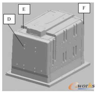 圖3 發(fā)泡模冷藏室模型